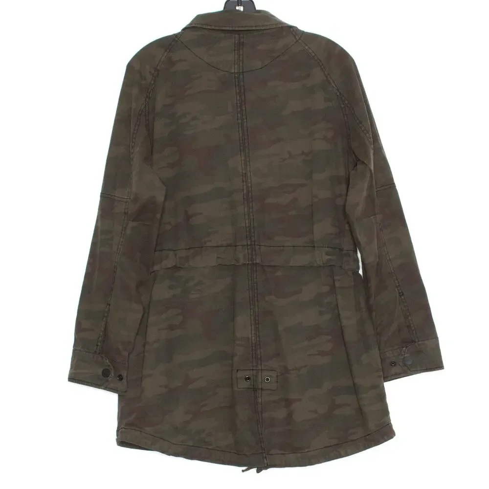 Sanctuary Jacket Camo Y2K Utility Military Anorak Gorpcore Zip Army Green Small